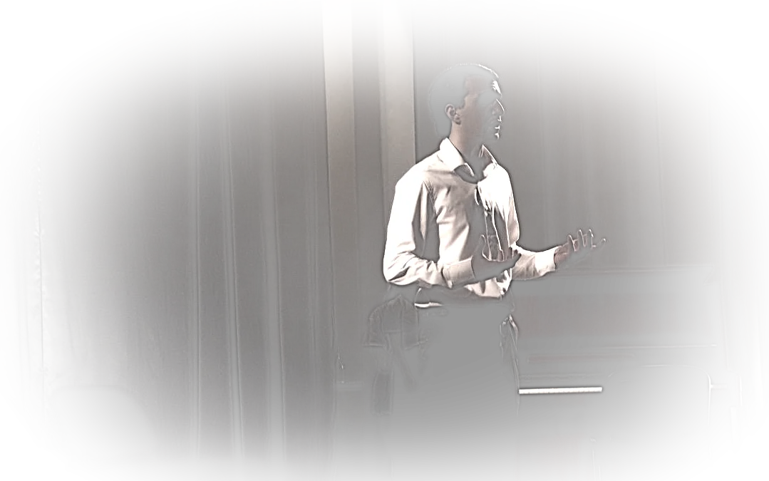 Mid-gesture during a run-through